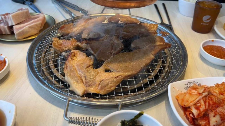  광교상현역 명륜진사갈비 리뉴얼 양념갈비 삼겹살 껍데기 무한리필 후기