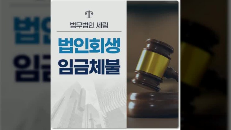  법인회생임금체불 퇴직금 대표 책임 대처는