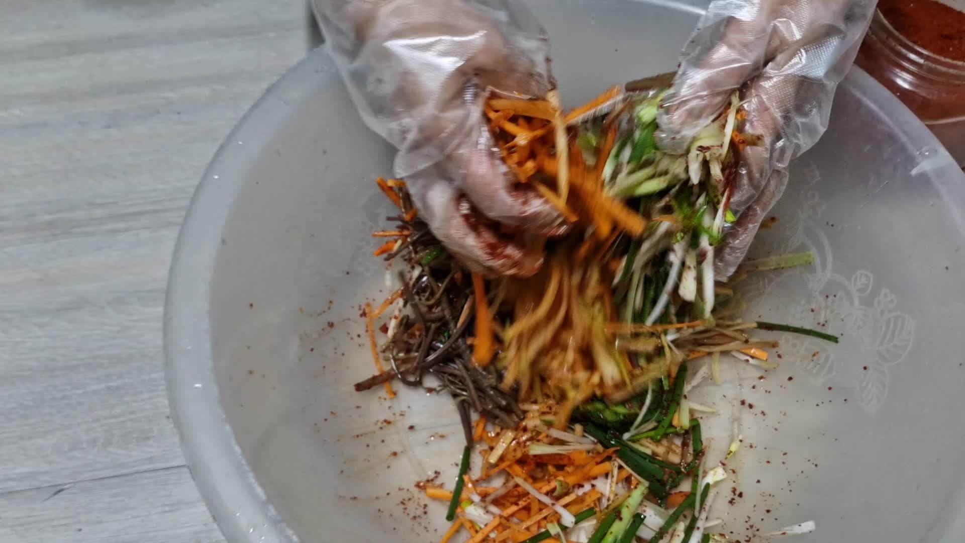 전라도식 콩나물 잡채 만드는 방법 노지대파 우리 동네 고사리로 맛을 냈어요