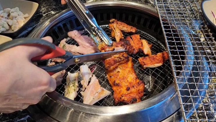 석바위시장역 맛집 초벌구이 닭갈비 한지붕갈비 석바위역점