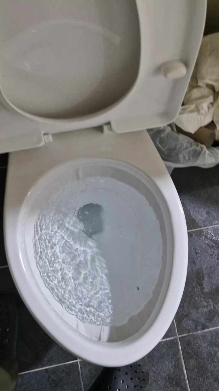  아라2동 변기막힘. 변기에 음식물 버렸을 때, 이렇게까지 막혀요