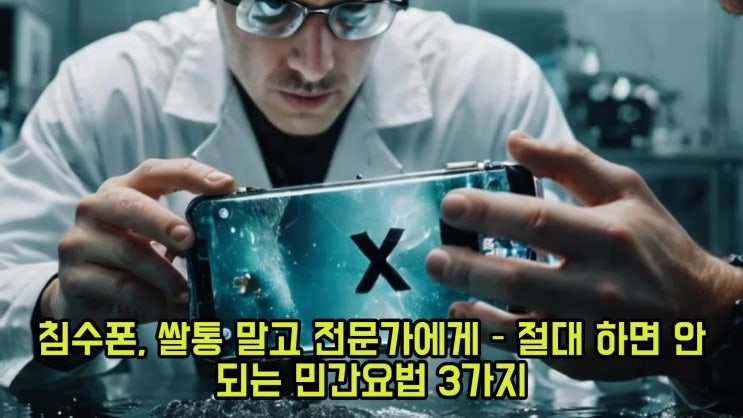  휴대폰 물에 빠졌을때  반드시 피해야 할 민간요법(대전침수폰데이터복구)