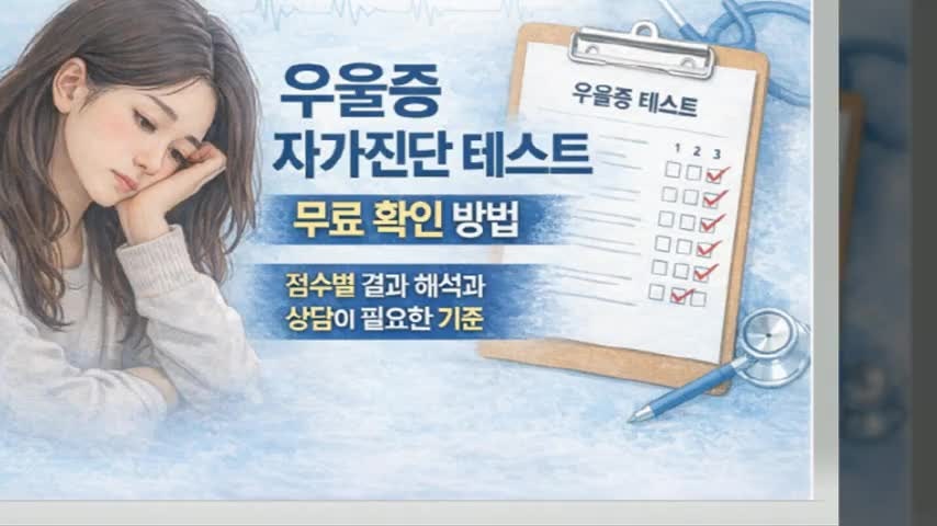 우울증 자가진단 테스트 무료 확인 방법