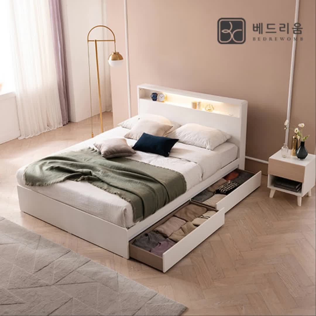 [베드리움]리밍 LED 수납침대 SS프레임 소개와 리뷰