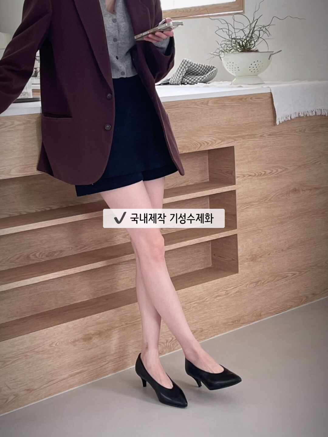 여성구두 수제화 심플한 면접구두 정장구두 고급스러운 펌프스힐