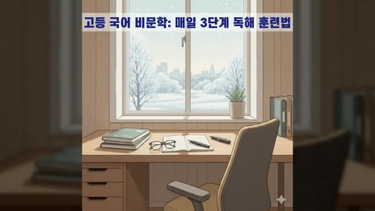  국어 학습법,고등학교 국어 비문학 독해력 향상을 위한 매일 3단계 훈련법