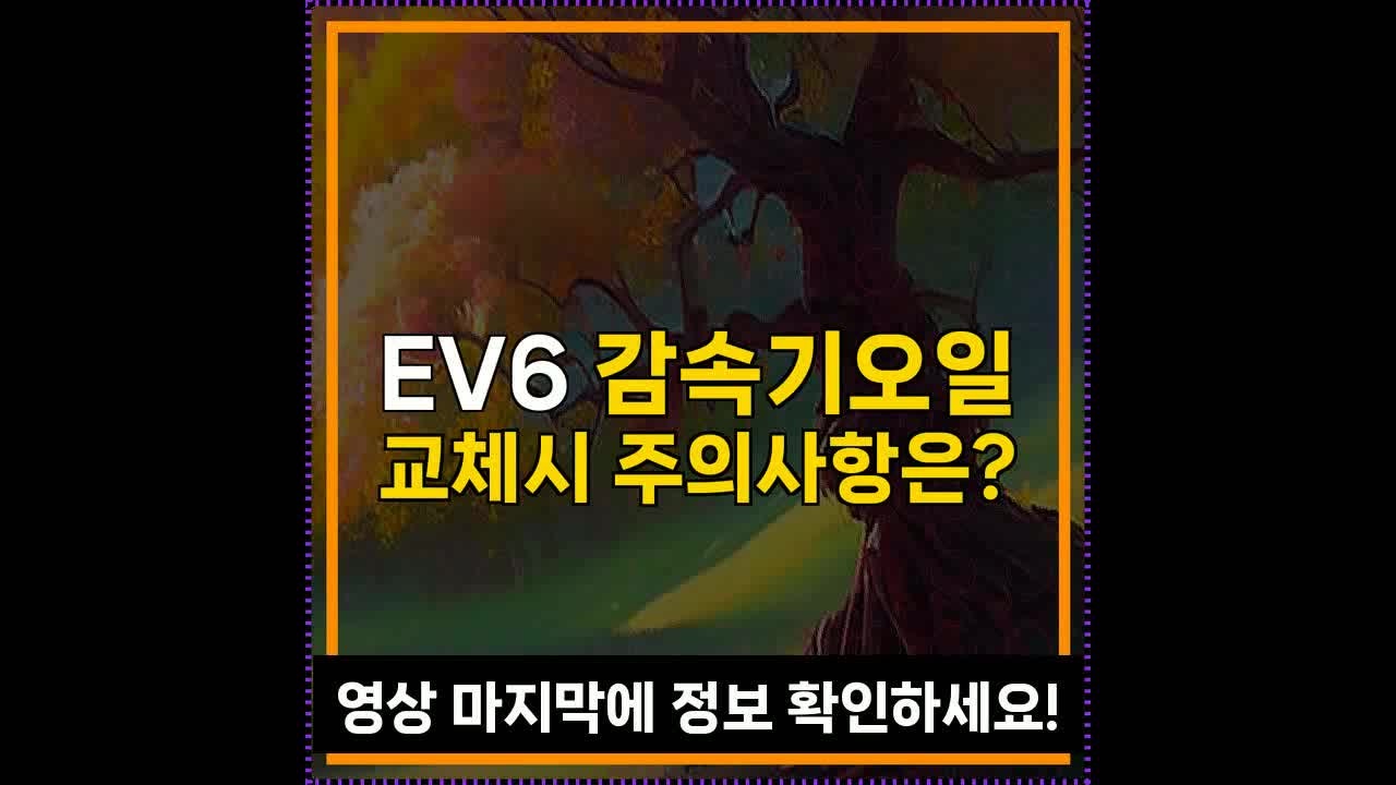 EV6 감속기오일 교체시 주의사항은?