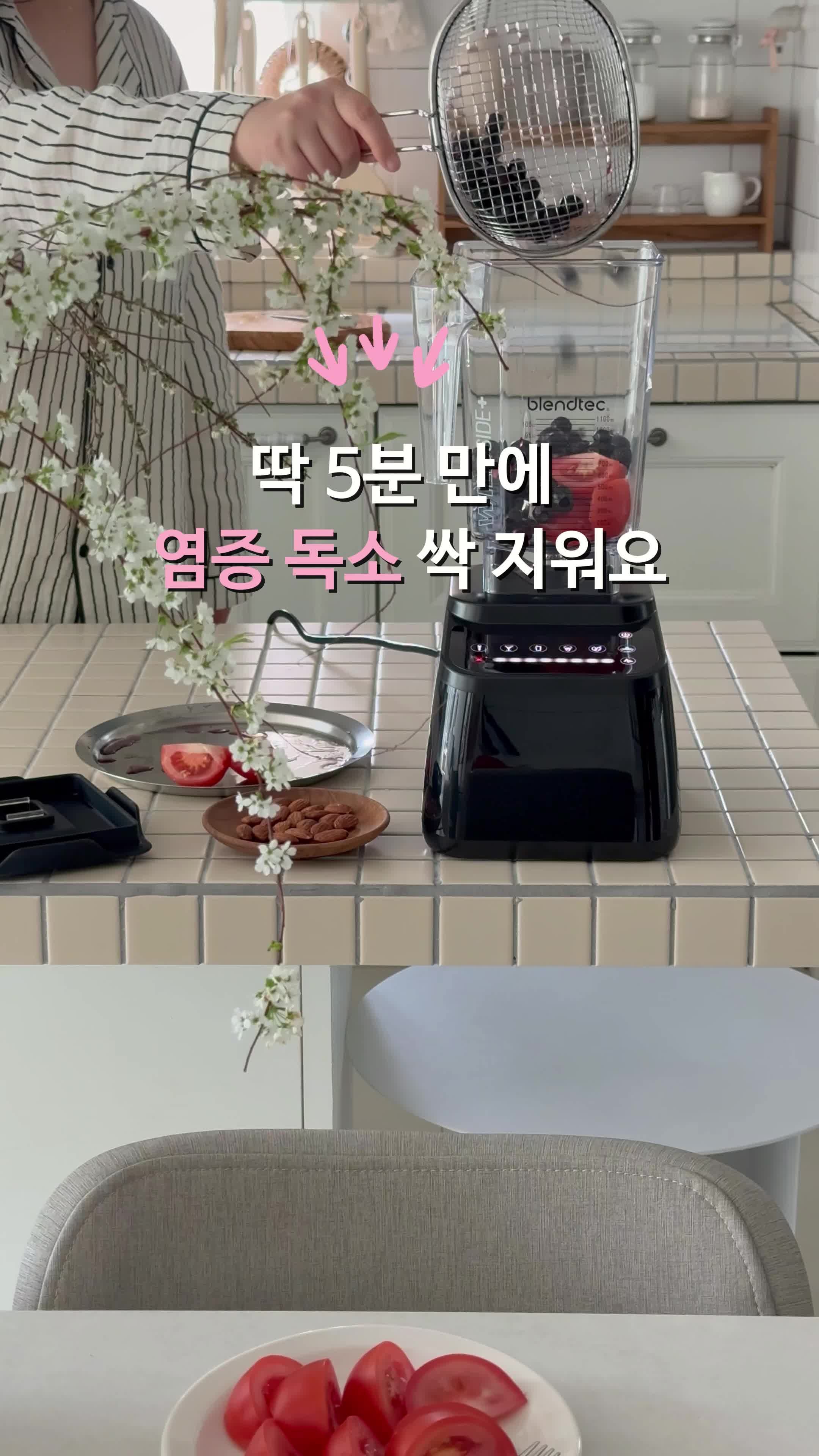 초고속 블렌더 블렌텍 디자이너 650으로 만드는 해독주스 레시피 추천