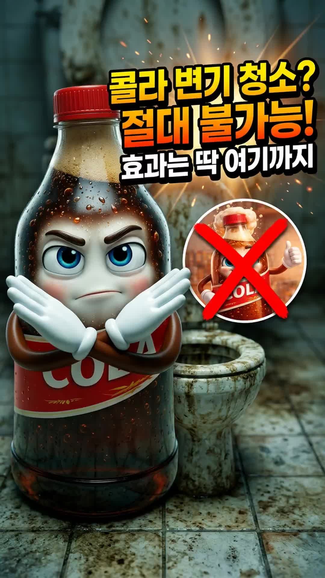 콜라로 변기 청소 진짜 될까? 직접 확인해봤더니 이렇더라구요