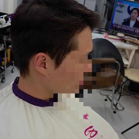 스윕펌 댄디 가르마펌 에즈펌 아이롱펌 - 호박넝쿨헤어 명장동 미용실 시술 사례