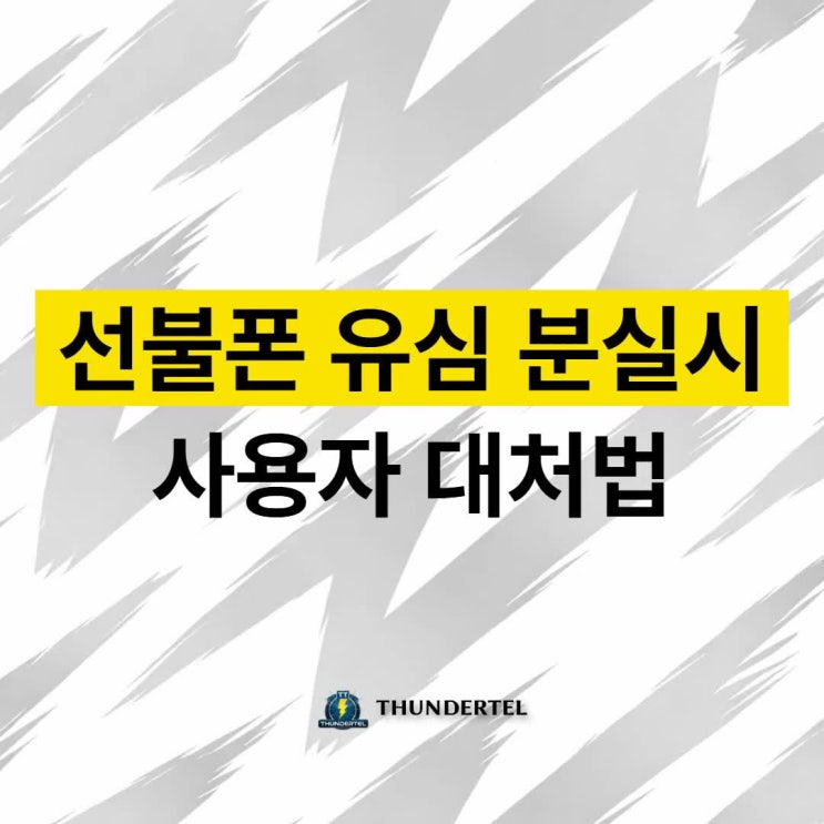 선불폰 핸드폰유심 분실시 대처법과재발급방법