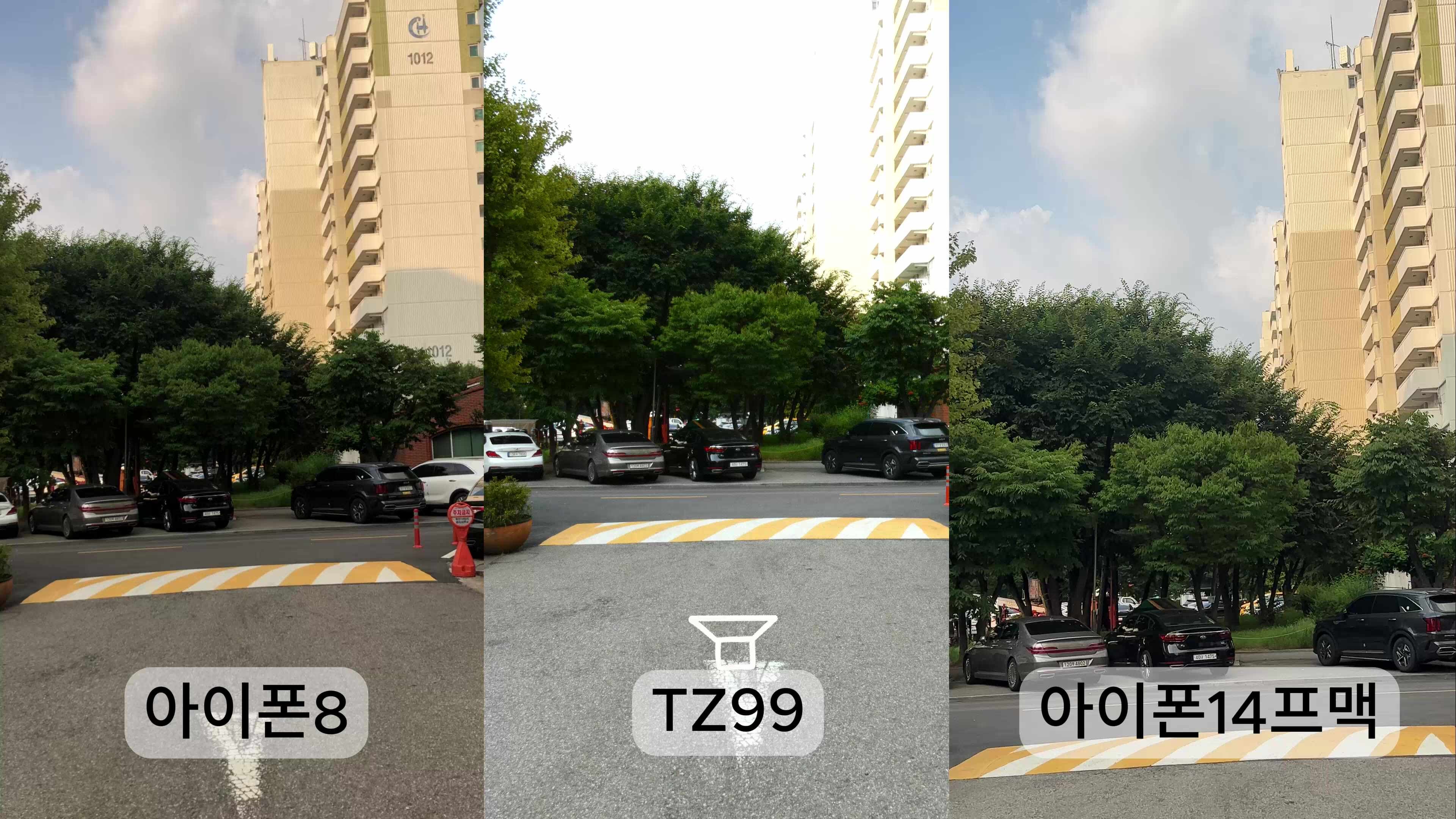 파나소닉 루믹스 TZ99 동영상 성능은? 아이폰8, 아이폰14프맥과 비교