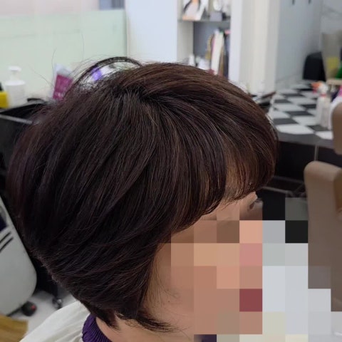 보브아이롱펌 동래구 명장동미용실 호박넝쿨헤어 - 호박넝쿨헤어 명장동 미용실 시술 사례