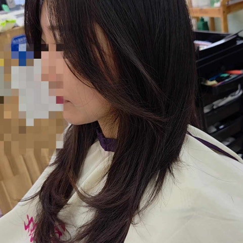 밀본 오렌지브라운 - 호박넝쿨헤어 명장동 미용실 시술 사례