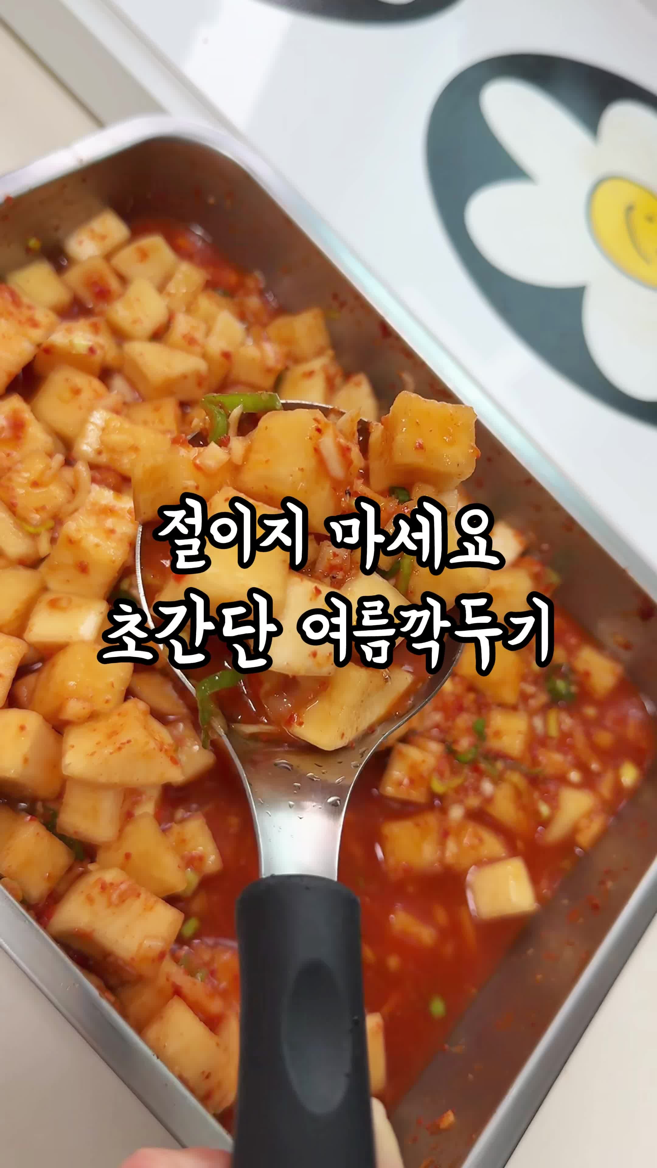맛없는 여름무로 만든 초간단 여름깍두기 저장! 초간단레시피