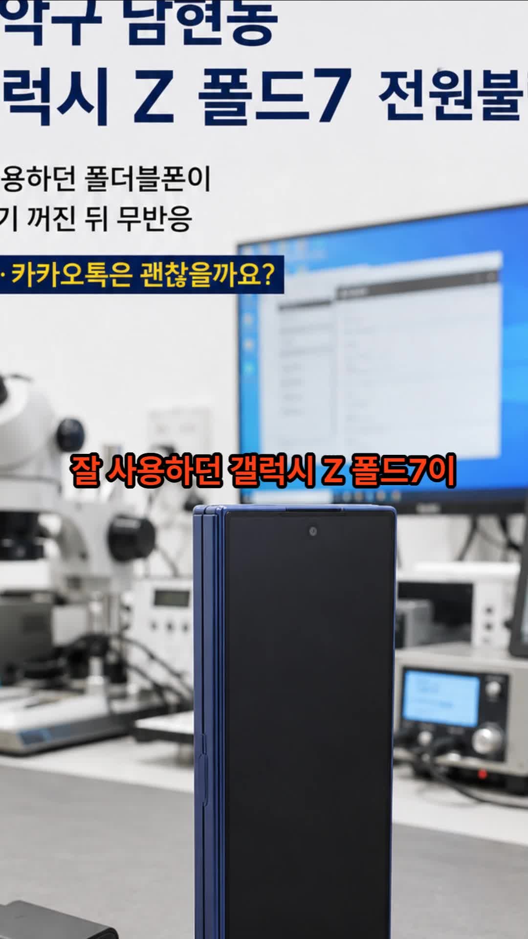 관악구 남현동 삼성 갤럭시 Z 폴드7 전원불량 데이터 복구｜켜지지 않는 폴더블폰의 사진·카....