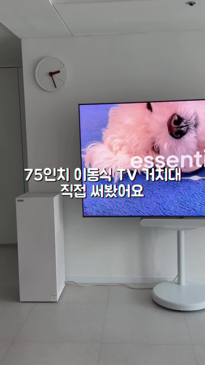 75인치 이동식 TV 거치대 엣지월 티비 거치대 실사용 후기