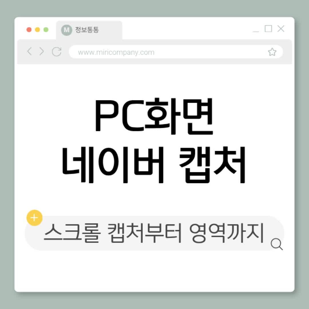 PC 화면 캡처하기 네이버 프로그램 다운로드 전체화면 캡쳐방법