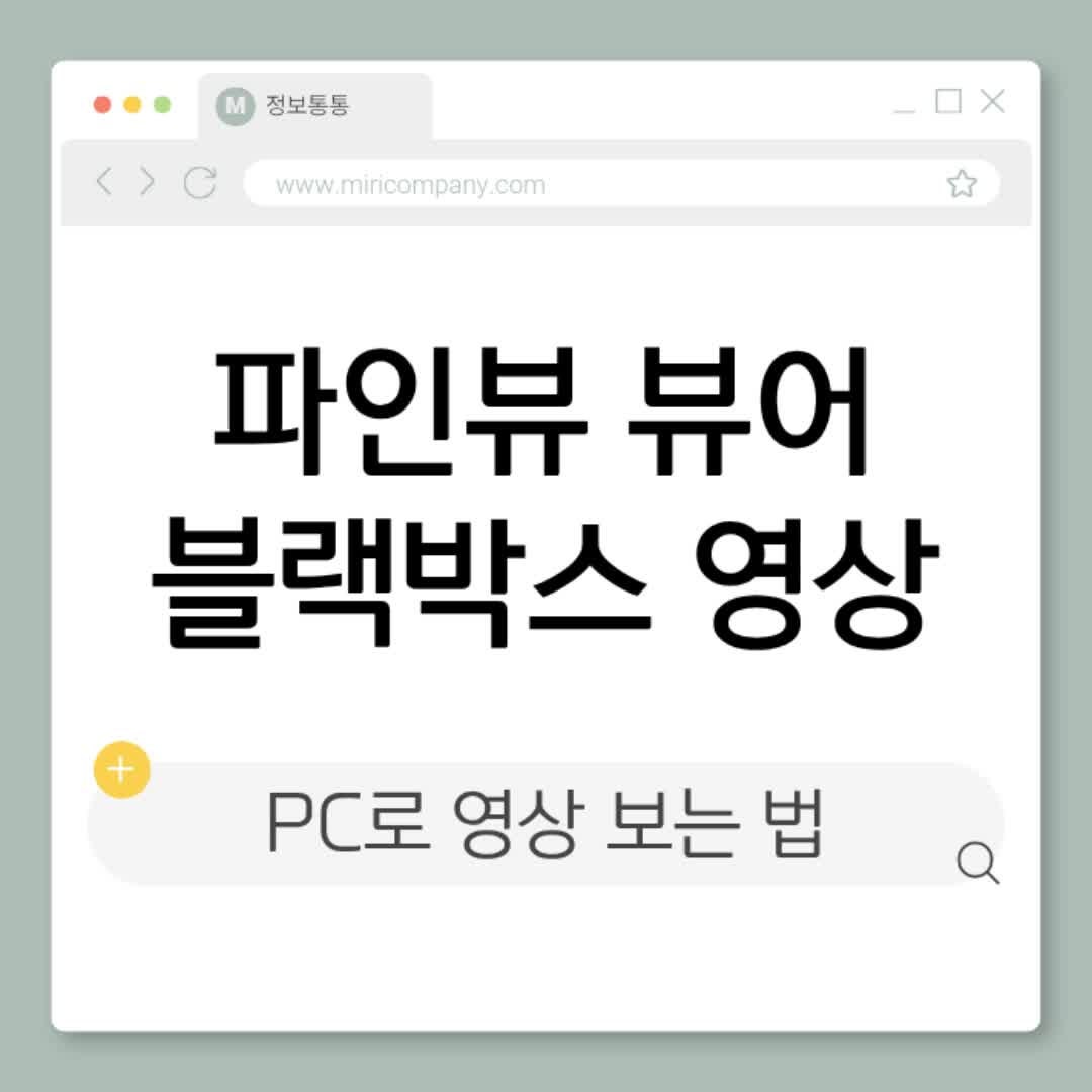 파인뷰 뷰어 다운로드 설치 블랙박스 PC로 보는 법 전후방 영상확인