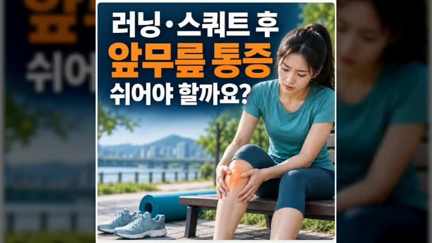 러닝·스쿼트 후 무릎 앞쪽이 시큰할 때, 쉬는 방법과 근력 운동