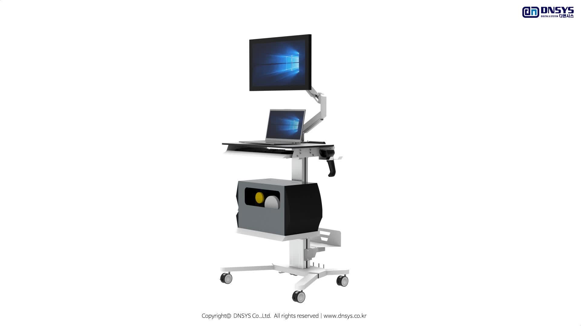 산업용 스마트 모니터 카트, 올인원 시스템 주문제작 DNSYS