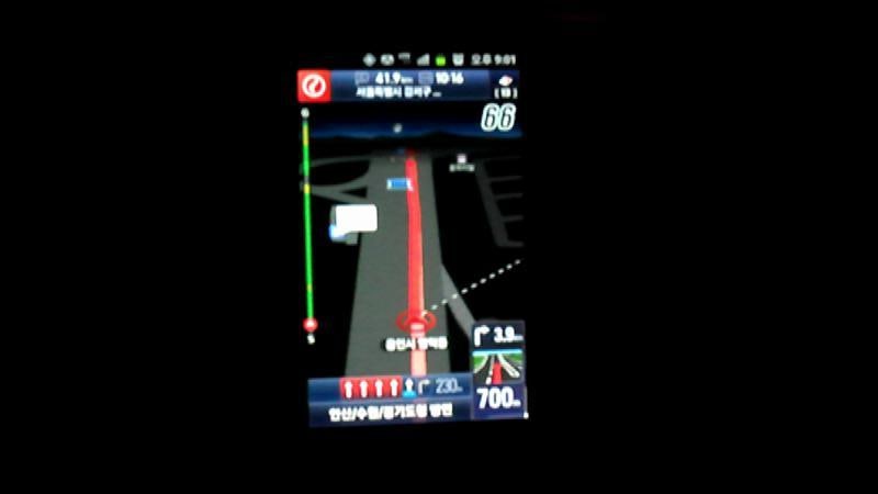 아이나비 에어-갤럭시S2LTE VS LG유플러스 네비-갤럭시탭LTE8.9[아이나비에어 주행영상]