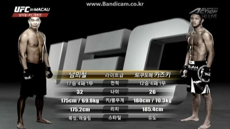 [UFC UFN 마카오] 남의철 vs 도쿠도메 카즈키 - 경기결과 동영상 풀버전 / 하이라이트 움짤 : 네이버 블로그