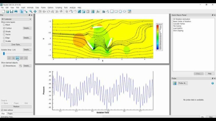 Tecplot 360EX 응용 – Transient Wind Turbine Blades 예제 데이터에서의 Create Time ...