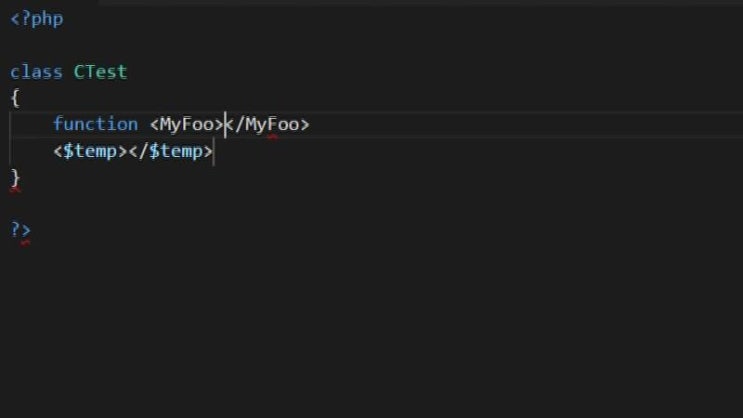  VSCode 함수 작성 시 자동으로 테그가 되는것 끄기