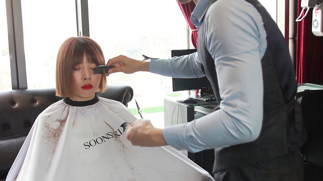 여자 일자 단발 커트 네이버 TV