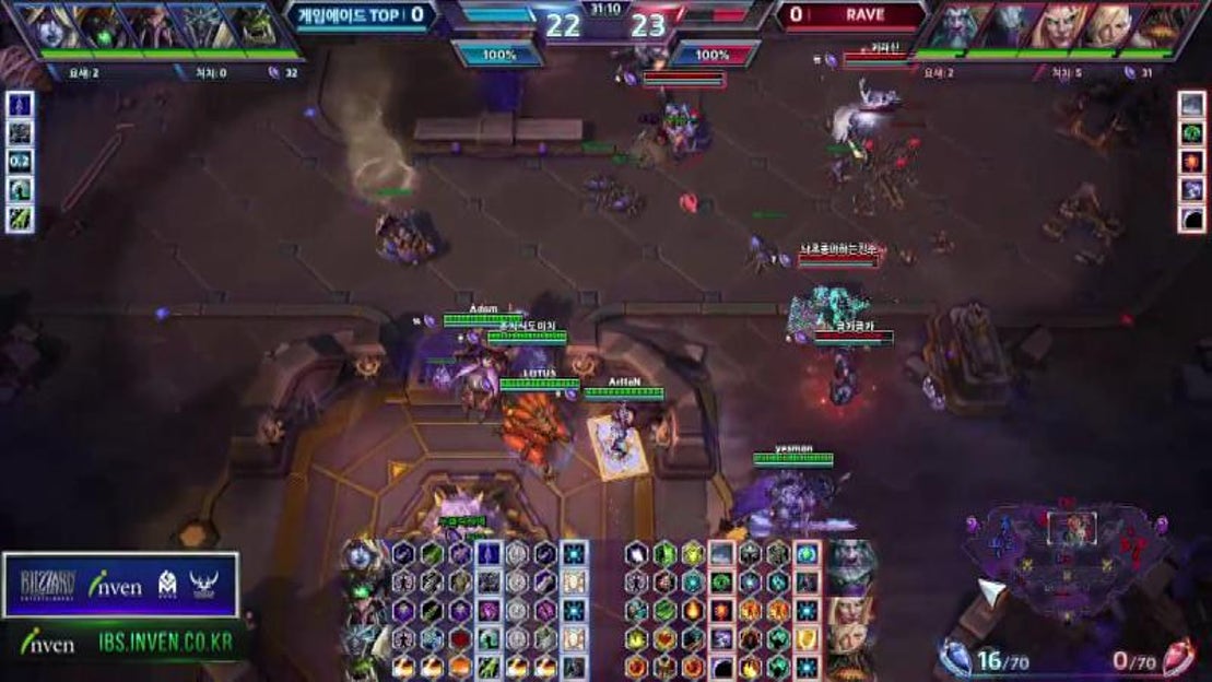 [Heroes of The Storm] HCOT 7회 2ROUND RAVE VS 게임에이드 TOP 7/6 - 네이버 TV