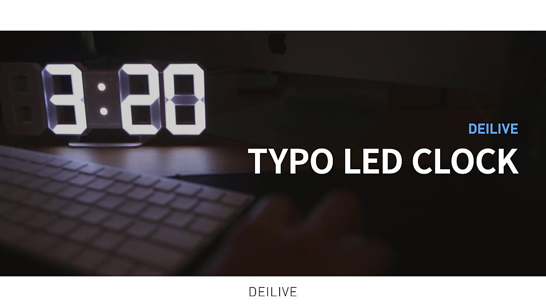 [DEILIVE | 데이리브] TYPO LED CLOCK | LED 무소음 탁상시계 - 네이버 TV
