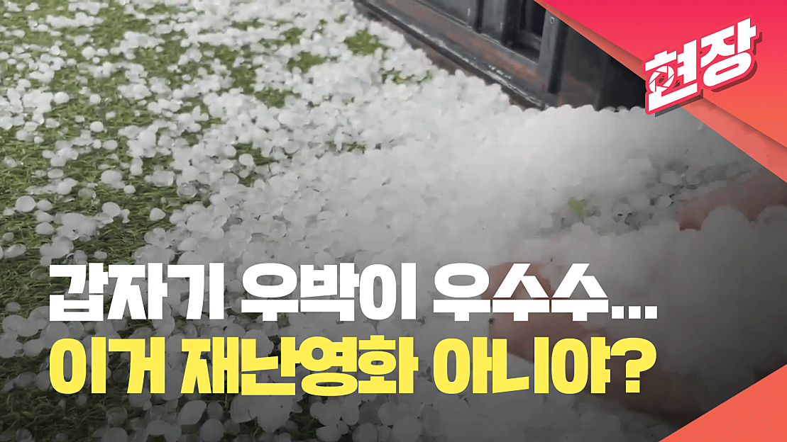 충북 중북부 지름 1~2cm 우박 내려…시설물 피해 유의 [현장영상] - 네이버 TV