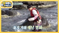 ＂찐건나블리~ 아빠만 믿어!＂ 거친 파도 뚫고 따개비X거북손 채집하는 파추호 | KBS 230815 방송