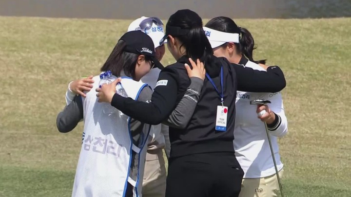 팀의 사기를 이끌어주는 최가은의 버디! [아쿠아가든 디 오션 컵 골프구단 대항전 둘째날]