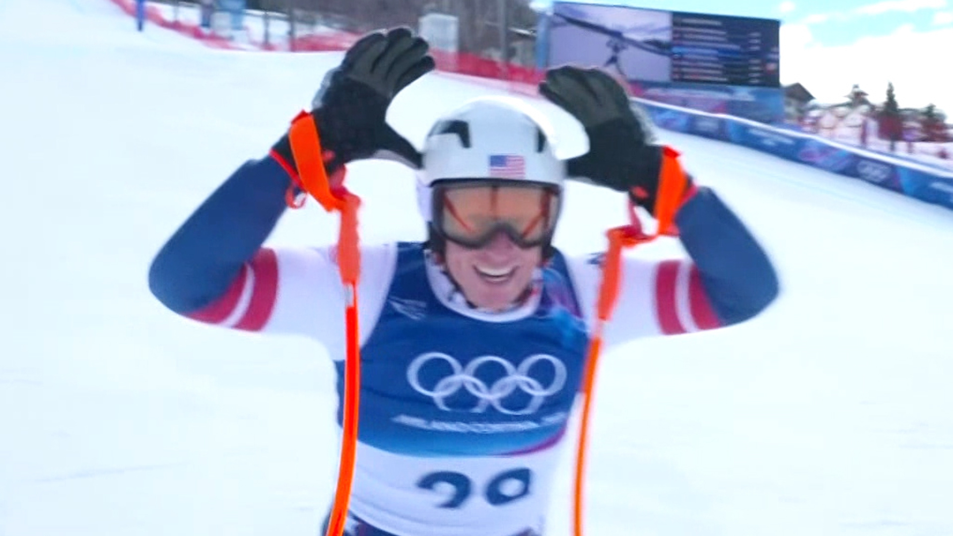 '행복한 표정' 순위와 상관없이 올림픽을 즐기는 샘 모스