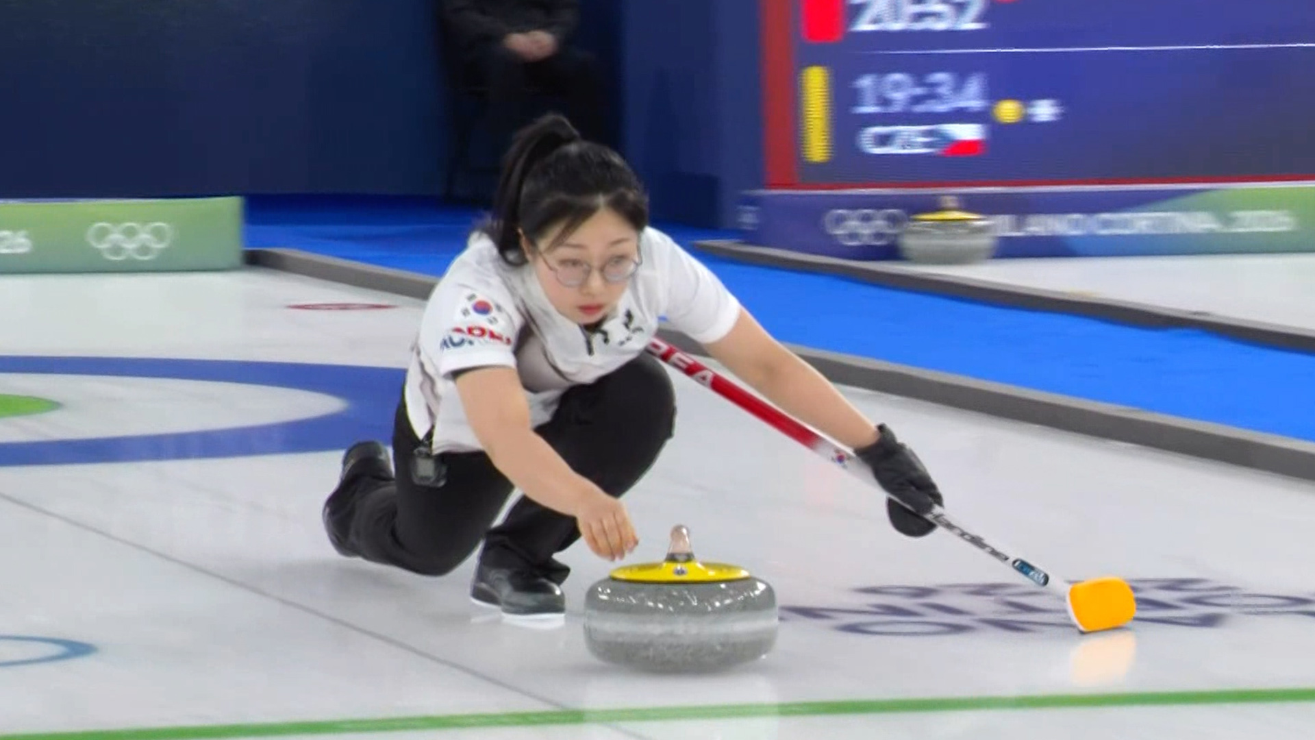 '과감한 샷!' 1엔드에 3점을 득점한 대한민국