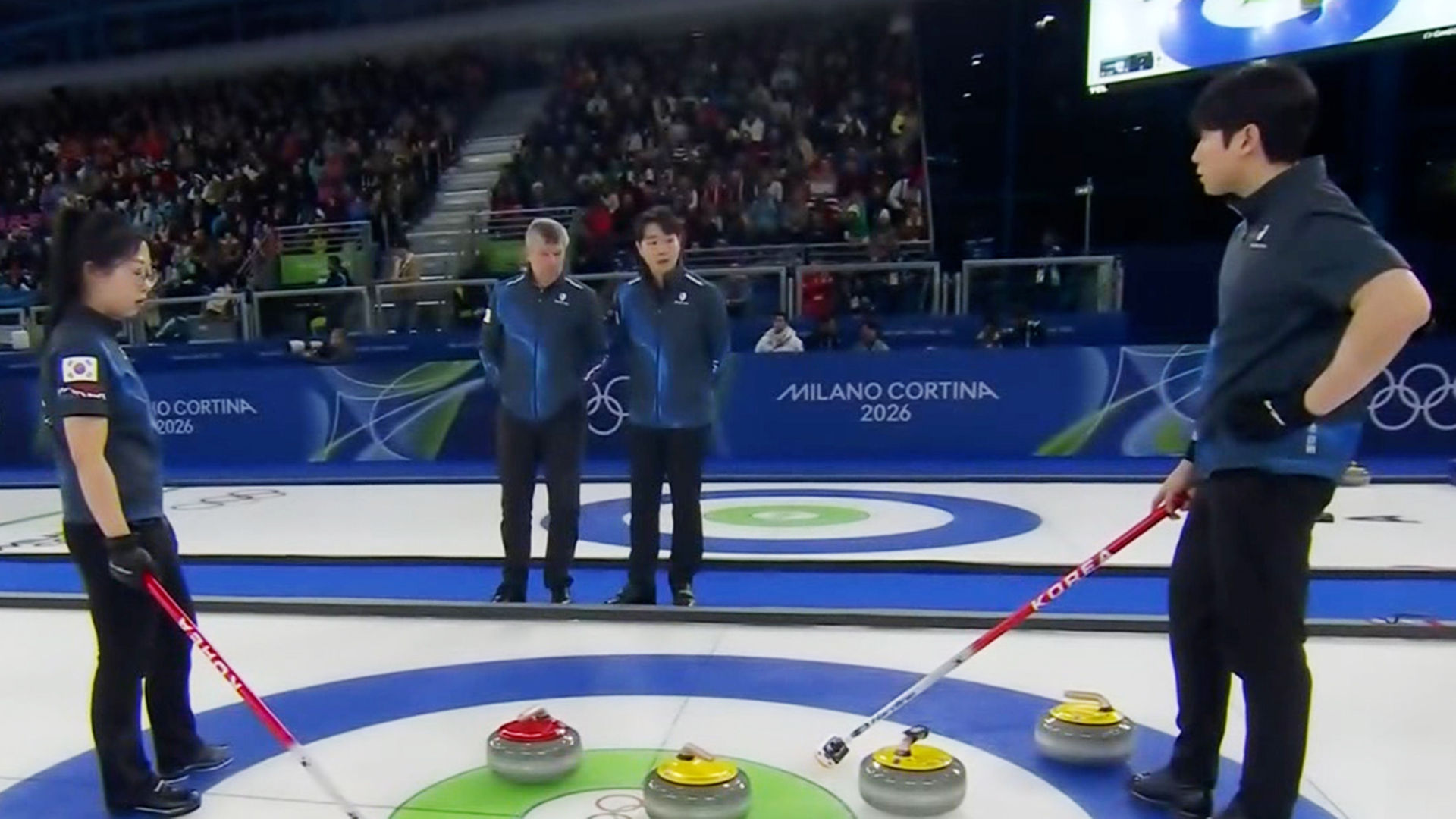 타임아웃에서 상의한 샷이 빗나가는 대한민국의 투구