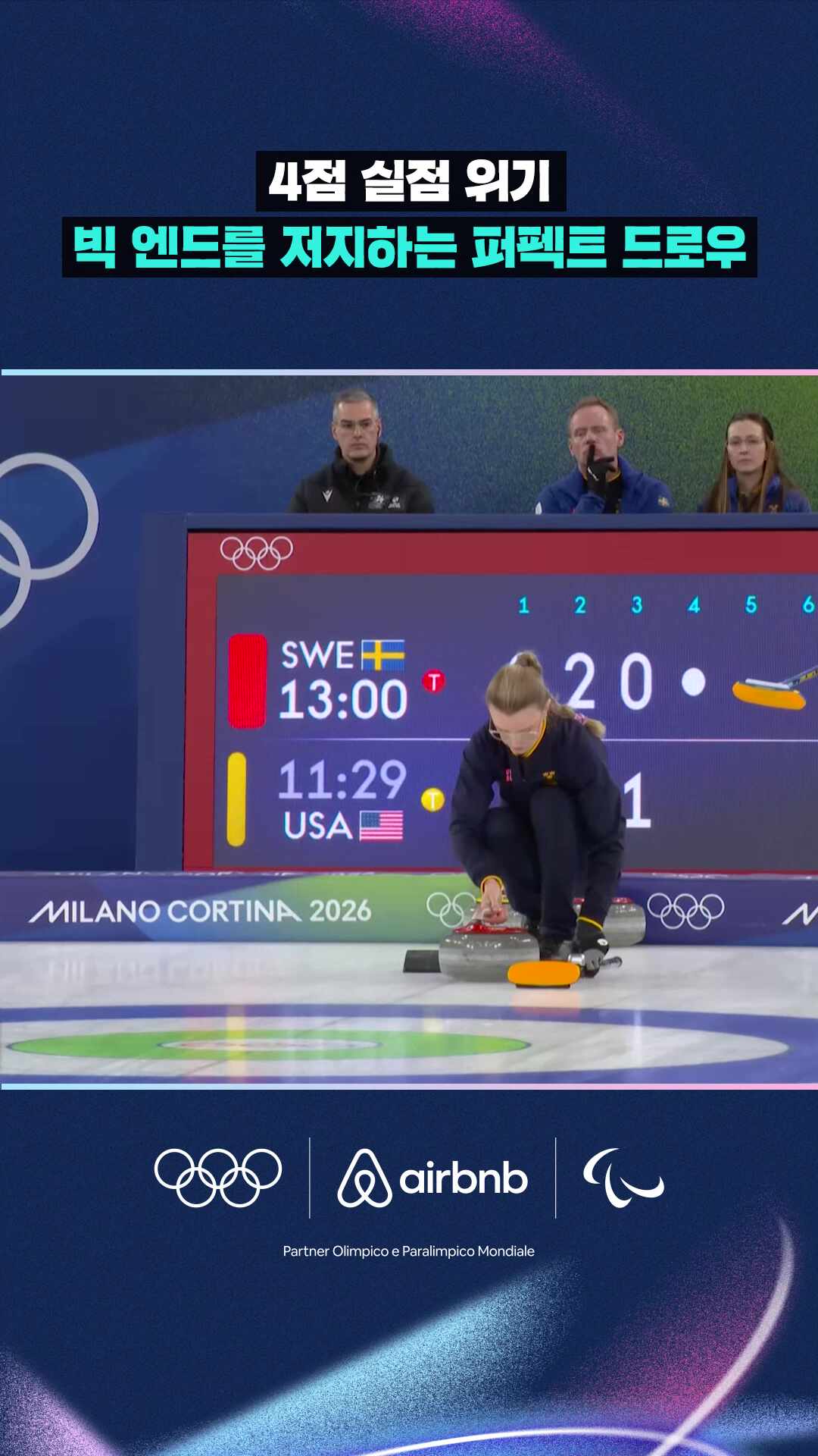 '4점 실점 위기' 빅 엔드를 저지하는 스웨덴의 퍼펙트 드로우