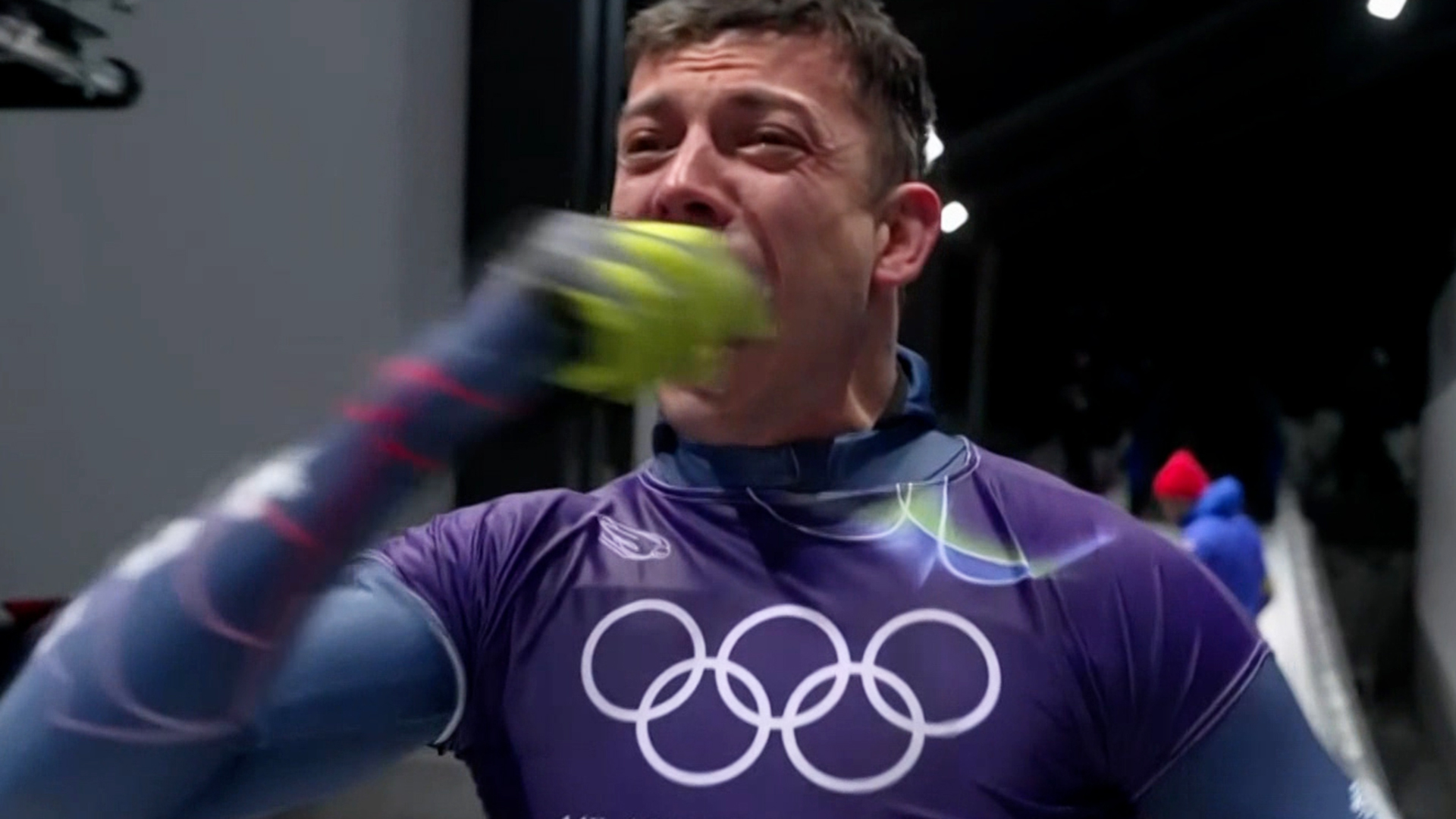 금메달을 확정 짓고 포효하는 맷 웨스턴