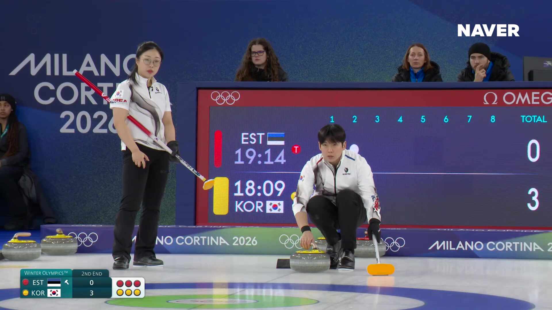 컬링 믹스더블 대한민국 vs 에스토니아 풀영상 [2026 밀라노 코르티나 동계올림픽]