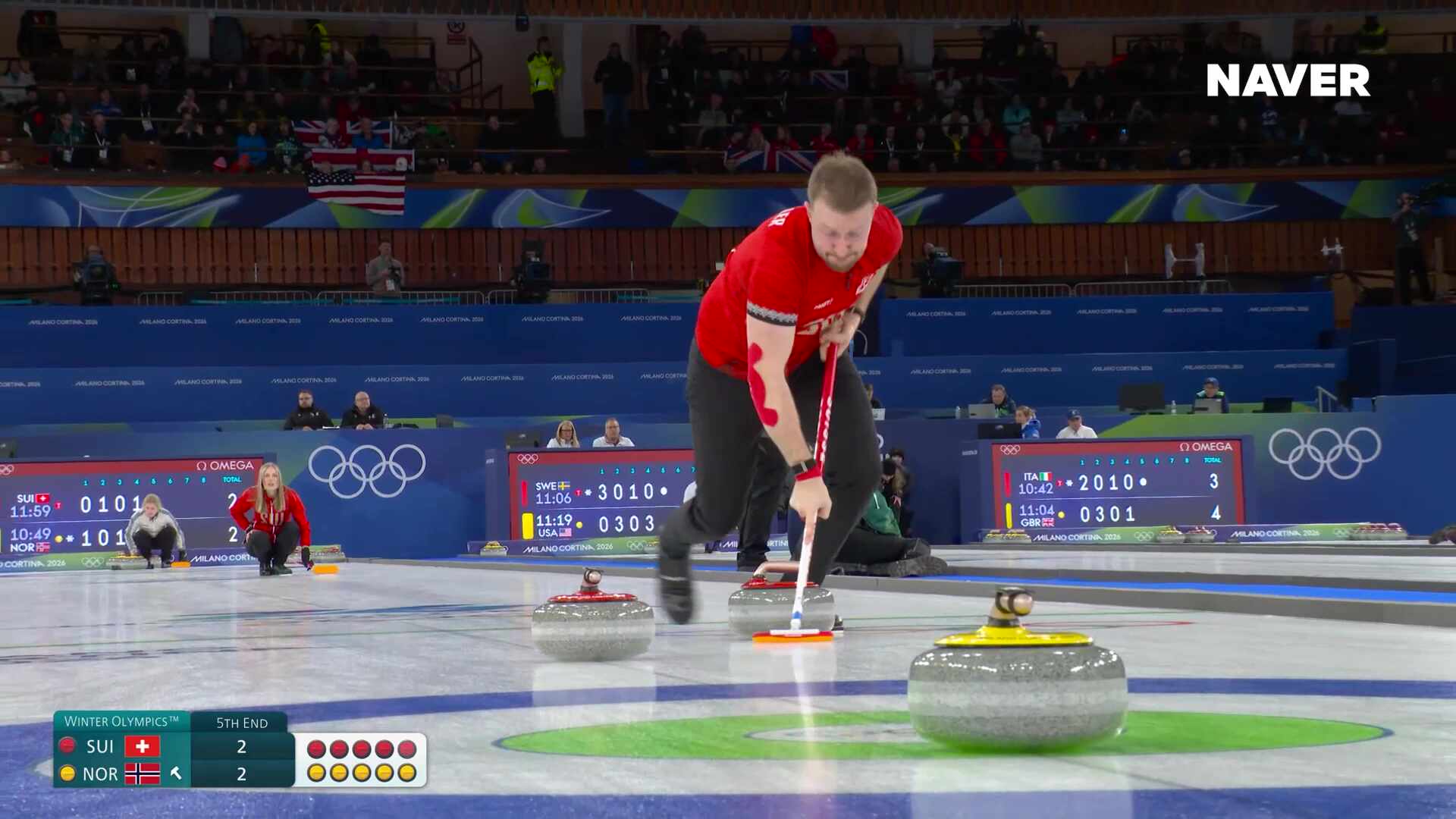 컬링 믹스더블 스위스 vs 노르웨이 풀영상 [2026 밀라노 코르티나 동계올림픽]