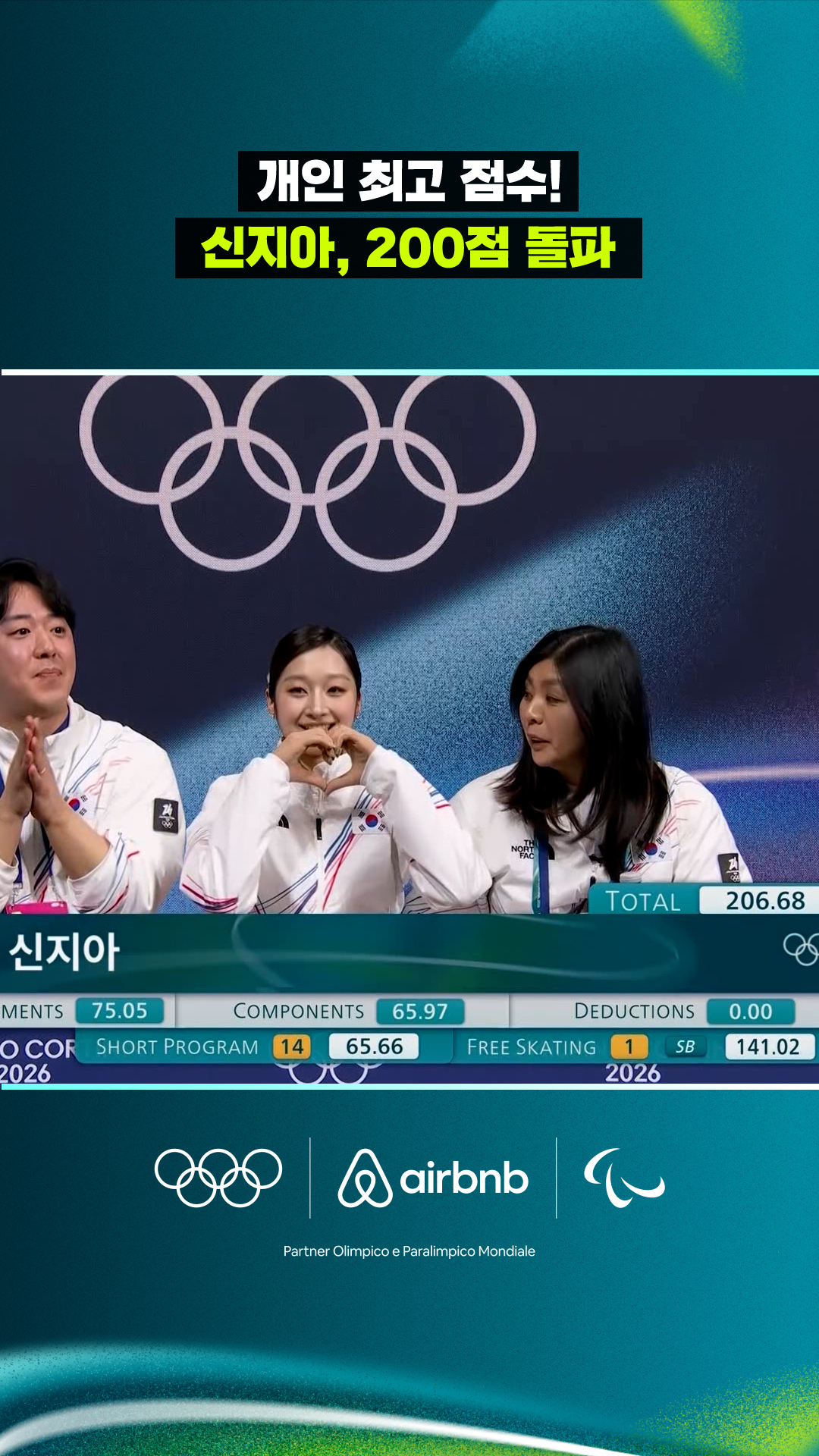 '개인 최고 점수!' 200점을 돌파하는 신지아