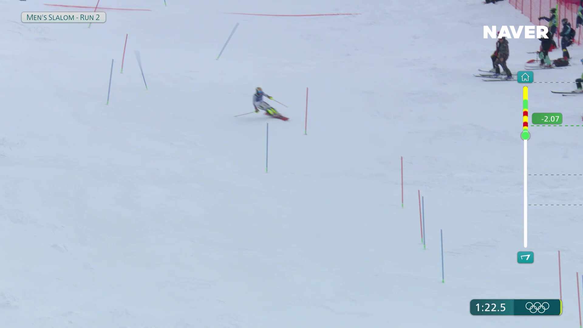 알파인스키 남자 회전 런2 풀영상 [2026 밀라노 코르티나 동계올림픽]