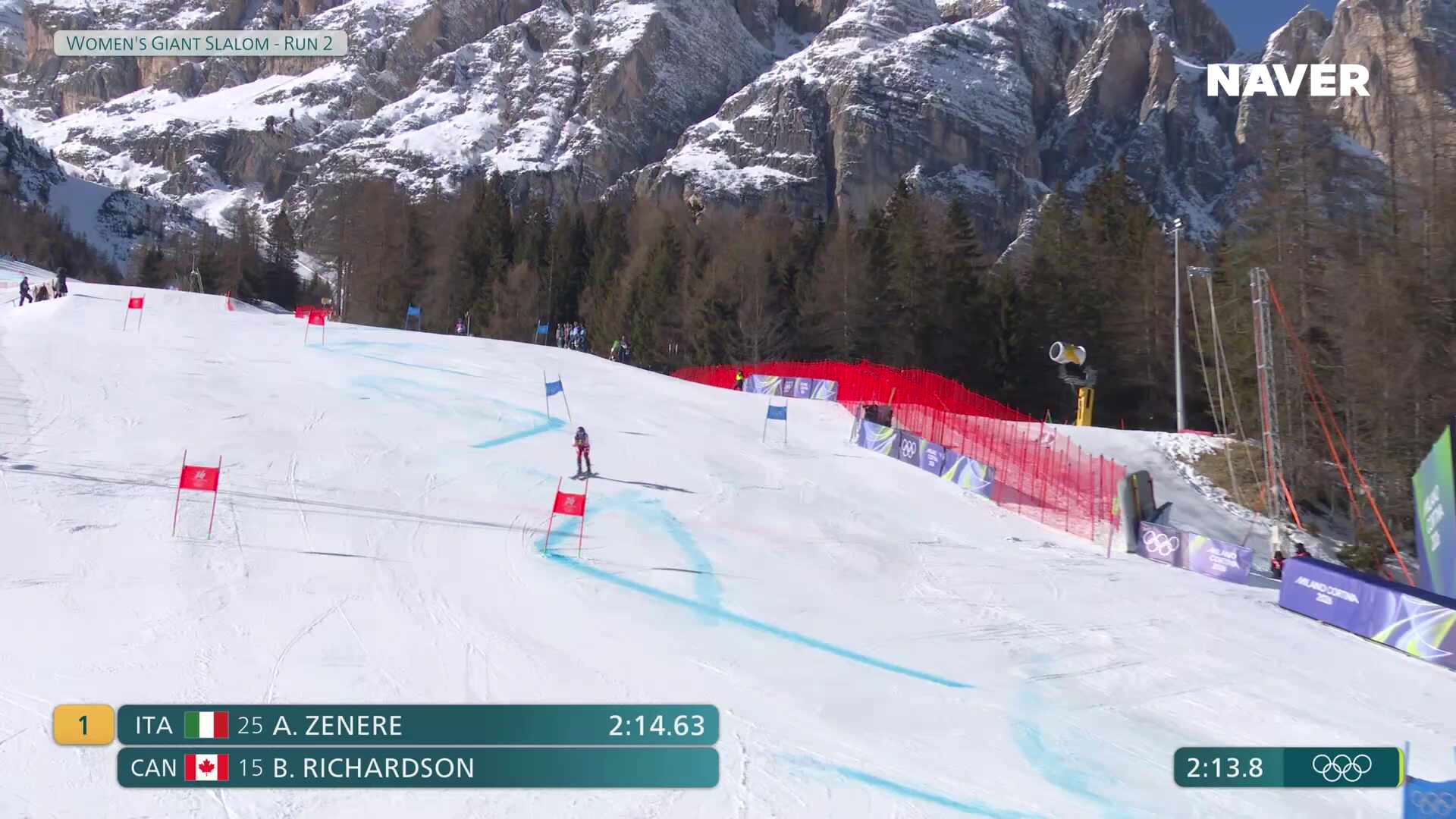 알파인 스키 여자 대회전 런2 풀영상 [2026 밀라노 코르티나 동계올림픽]