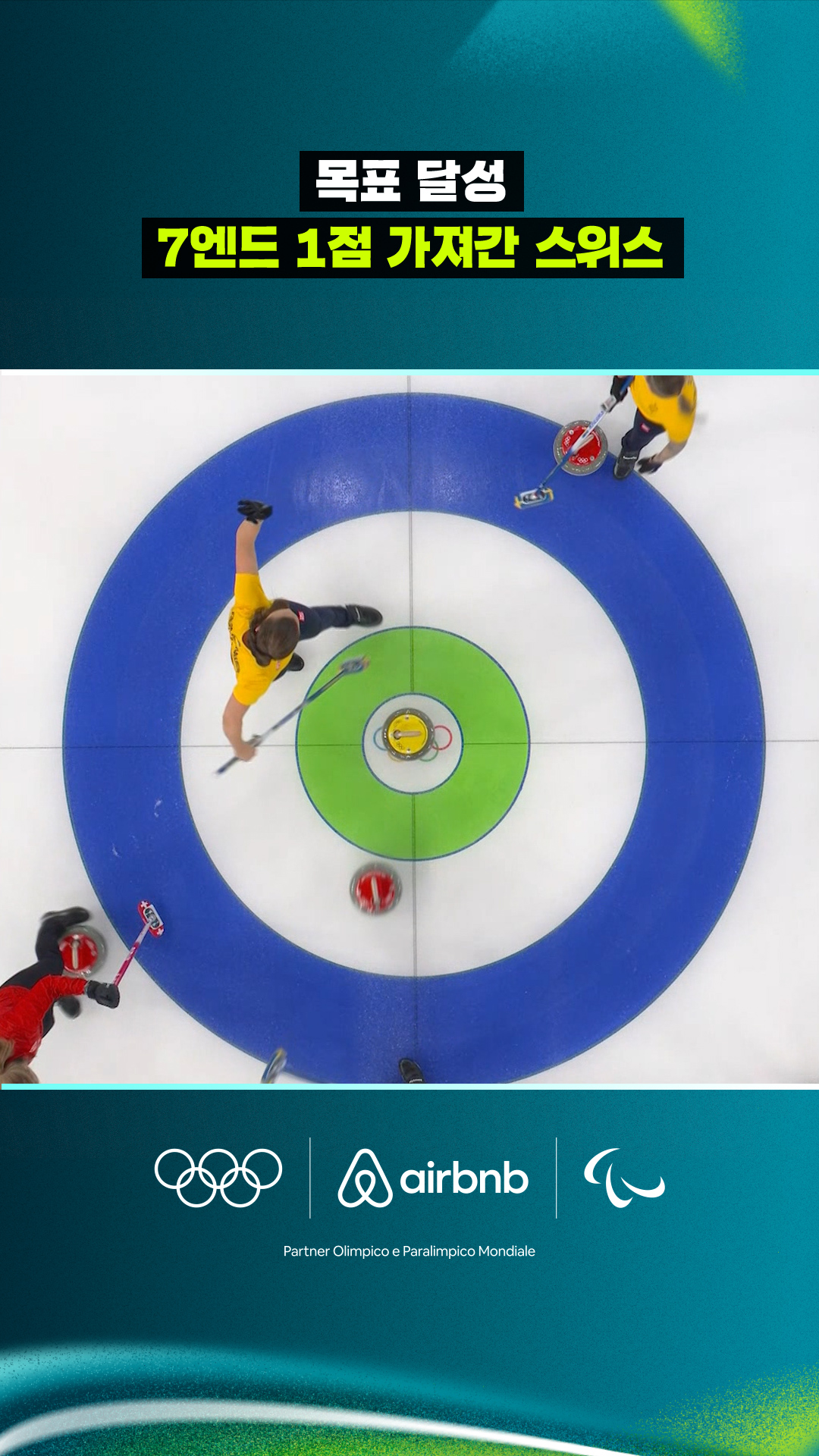 '목표 달성' 7엔드 1점 가져간 스위스