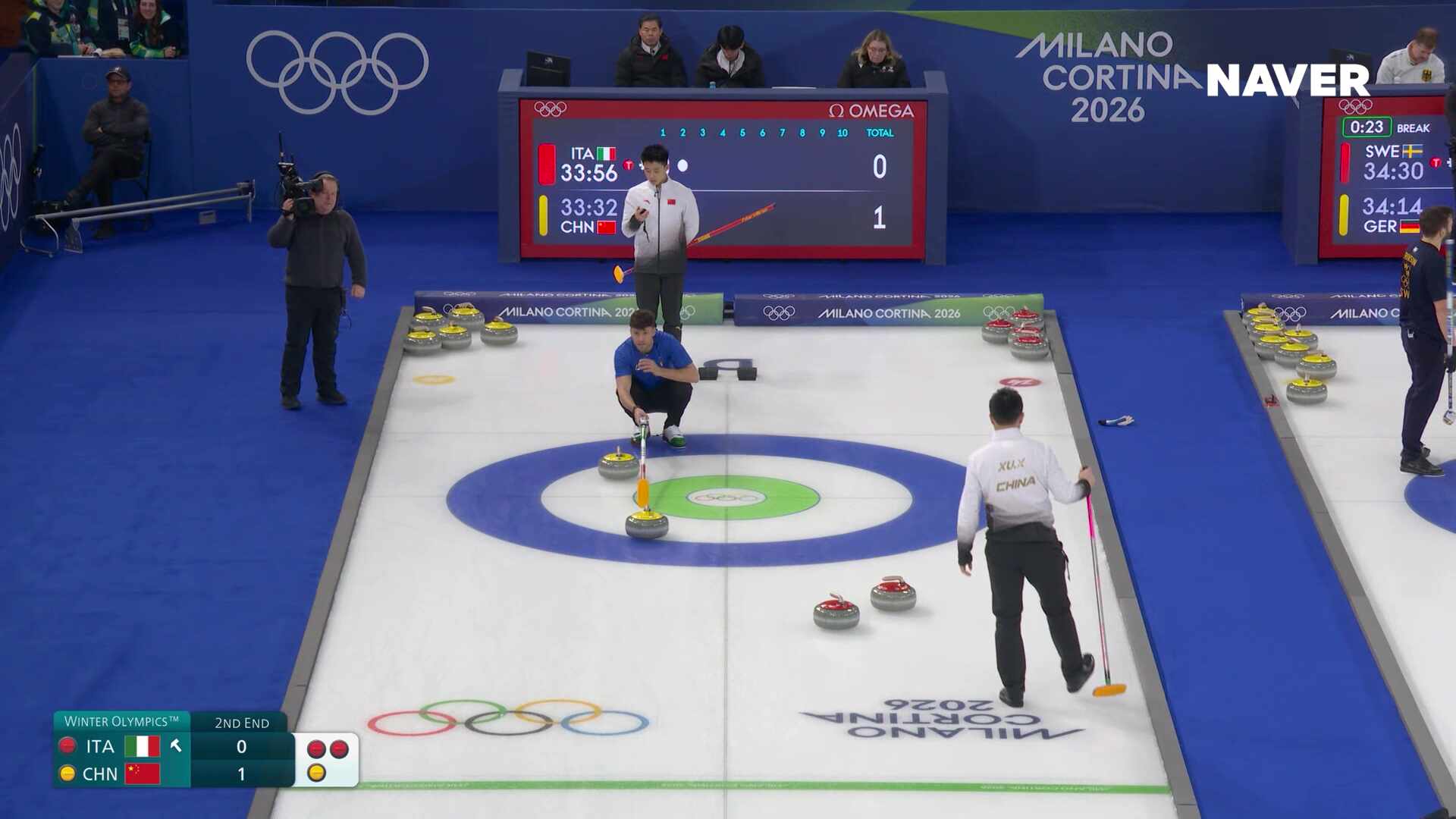 컬링 남자 예선 이탈리아 vs 중국 풀영상 [2026 밀라노 코르티나 동계올림픽]