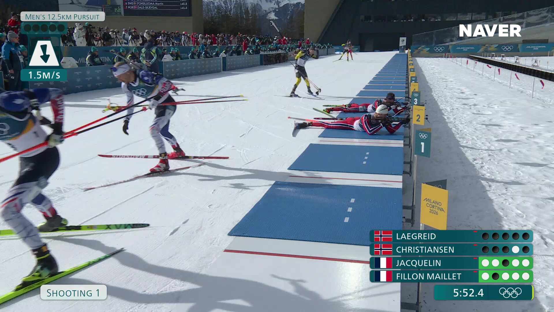 바이애슬론 남자 추적 12.5km 풀영상 [2026 밀라노 코르티나 동계올림픽]