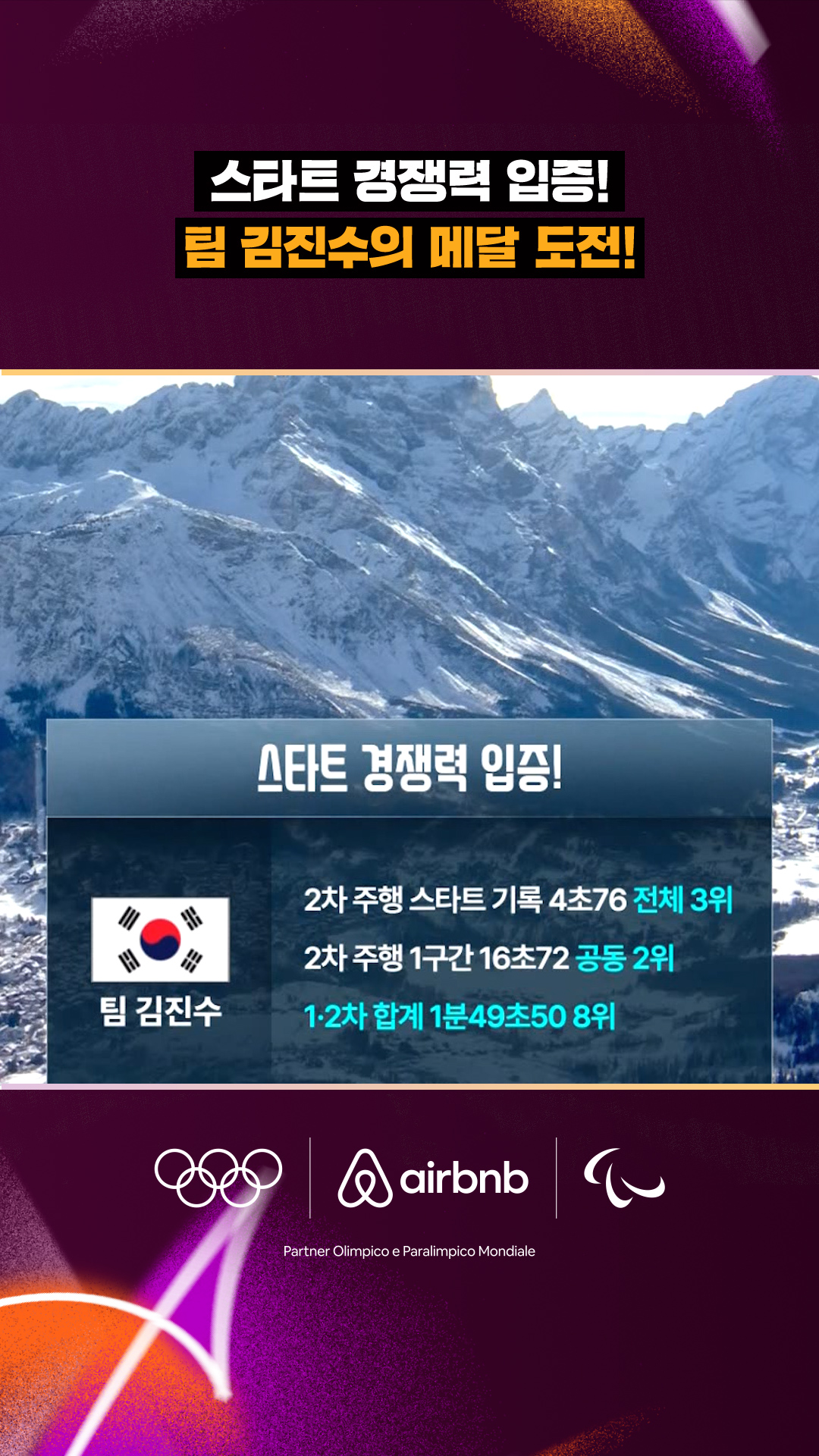 '스타트 경쟁력 입증!' 팀 김진수의 메달 도전!