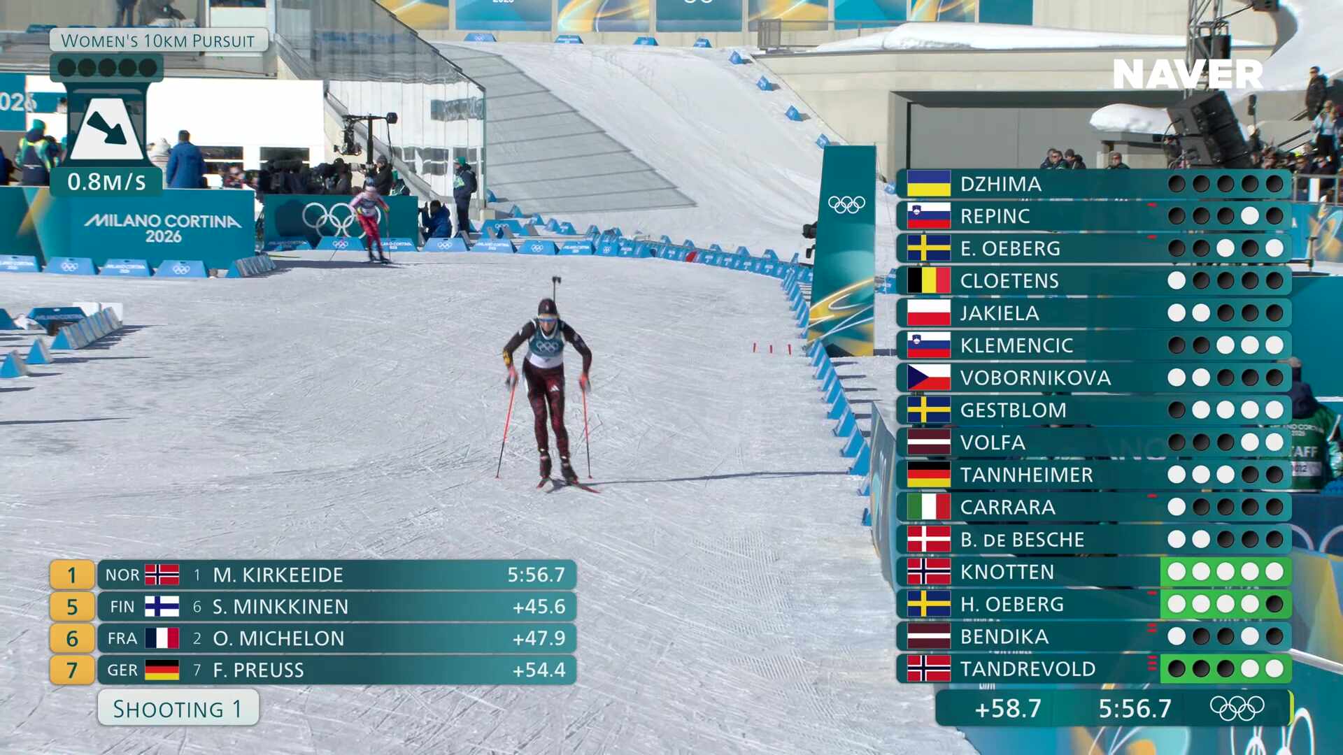 바이애슬론 여자 추적 10km 풀영상 [2026 밀라노 코르티나 동계올림픽]